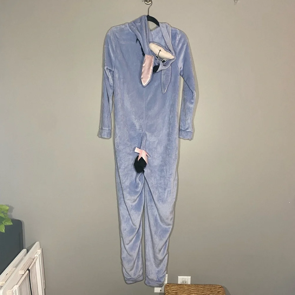 SOLD 💕Disney S 4/6 Eeyore One Piece 
Sleepwear Pajama Hoodie
Eyore face - Picture 3 of 8